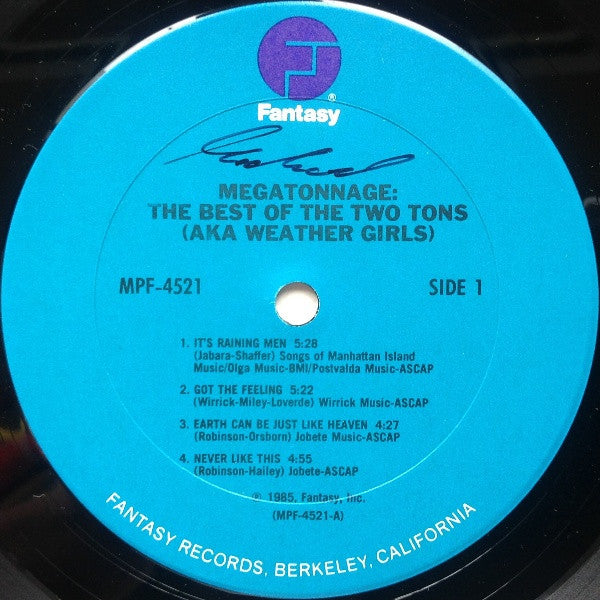 Two Tons* AKA The Weather Girls : Megatonnage (The Best Of Two Tons Aka The Weather Girls) (LP, Comp)