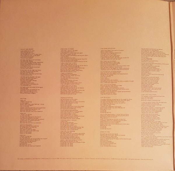 Joni Mitchell : Court And Spark (LP, Album, Gat)