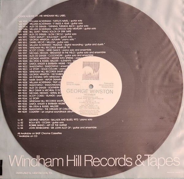 George Winston : December (LP, Album, RE, Ele)