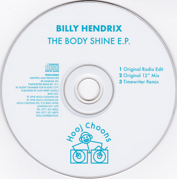 Billy Hendrix : The Body Shine E.P. (CD, EP)