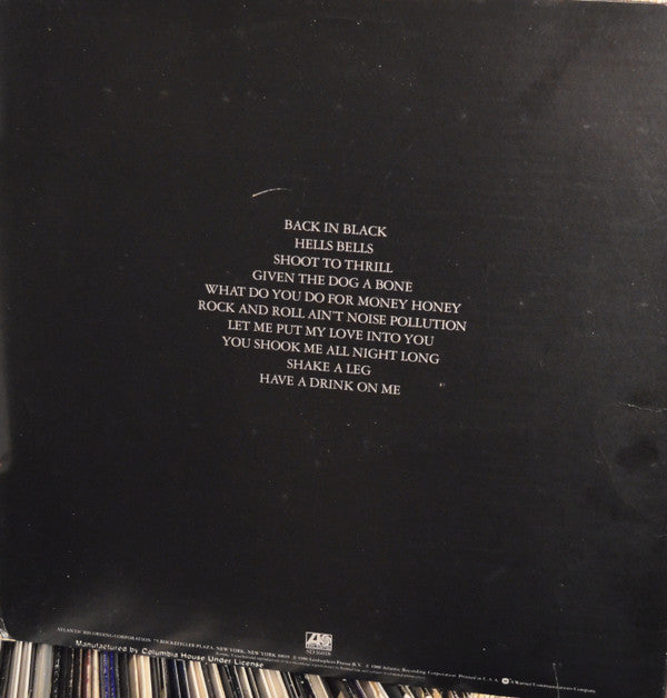 AC/DC : Back In Black (LP, Album, Club, CRC)