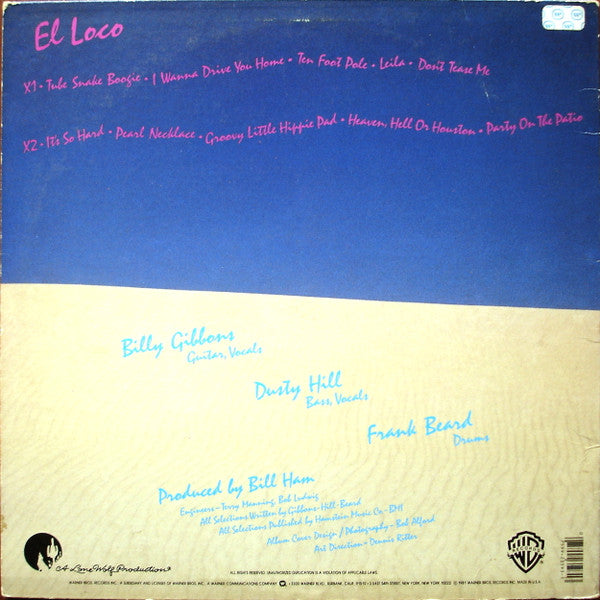 ZZ Top : El Loco (LP, Album, Spe)