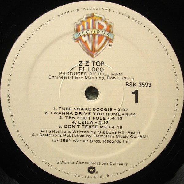 ZZ Top : El Loco (LP, Album, Spe)