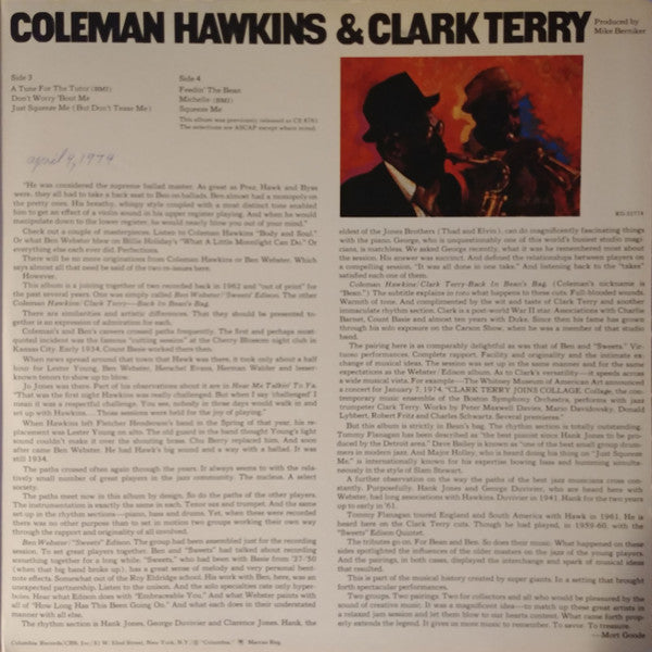 Ben Webster & 'Sweets' Edison* / Coleman Hawkins & Clark Terry : Giants Of The Tenor Saxophone / The Genius Of Ben Webster And Coleman Hawkins (2xLP, Comp)
