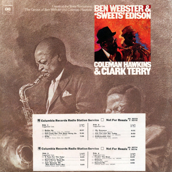 Ben Webster & 'Sweets' Edison* / Coleman Hawkins & Clark Terry : Giants Of The Tenor Saxophone / The Genius Of Ben Webster And Coleman Hawkins (2xLP, Comp)