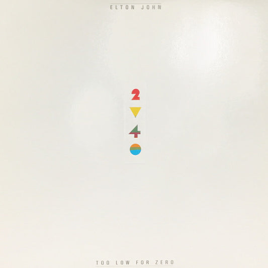 Elton John : Too Low For Zero (LP, Album, Win)