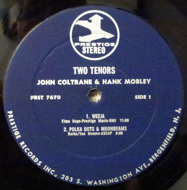 John Coltrane With Hank Mobley : 2 Tenors (LP, Album, RE, RM)
