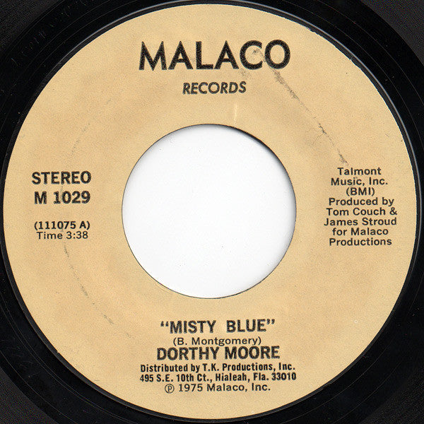 Dorthy Moore* : Misty Blue (7", M/Print, Styrene, Mon)