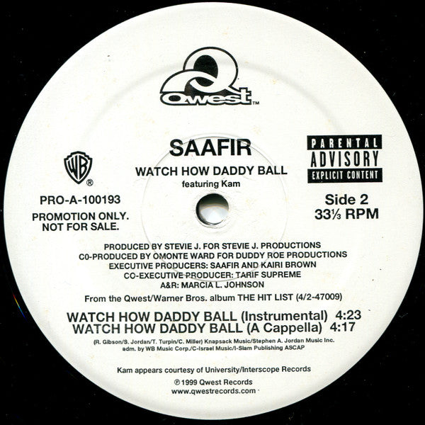 Saafir : Watch How Daddy Ball (12", Promo)