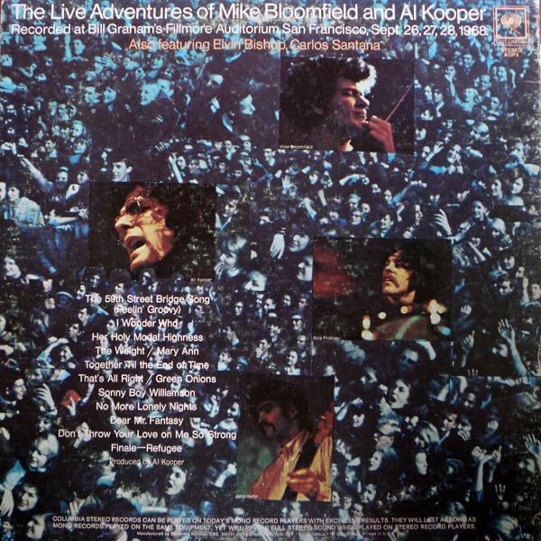 Mike Bloomfield And Al Kooper : The Live Adventures Of Mike Bloomfield And Al Kooper (2xLP, Album, Pit)
