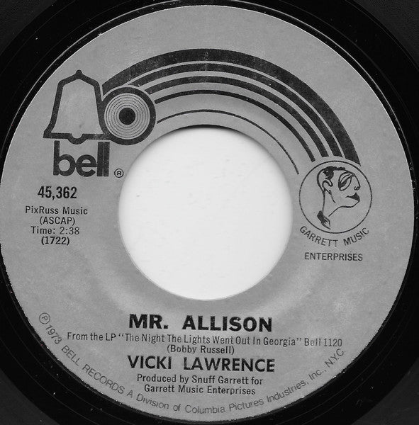Vicki Lawrence : He Did With Me (7", Styrene, Mon)