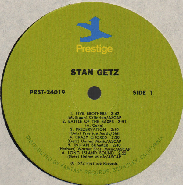 Stan Getz : Stan Getz (2xLP, Comp, Hol)