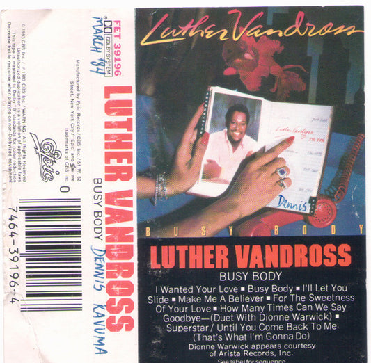 Luther Vandross : Busy Body (Cass)