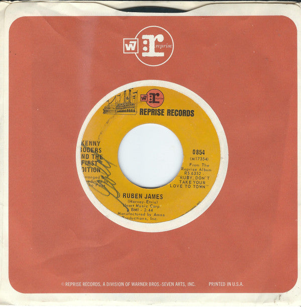 Kenny Rogers And The First Edition* : Ruben James (7", Single, Styrene, Ter)