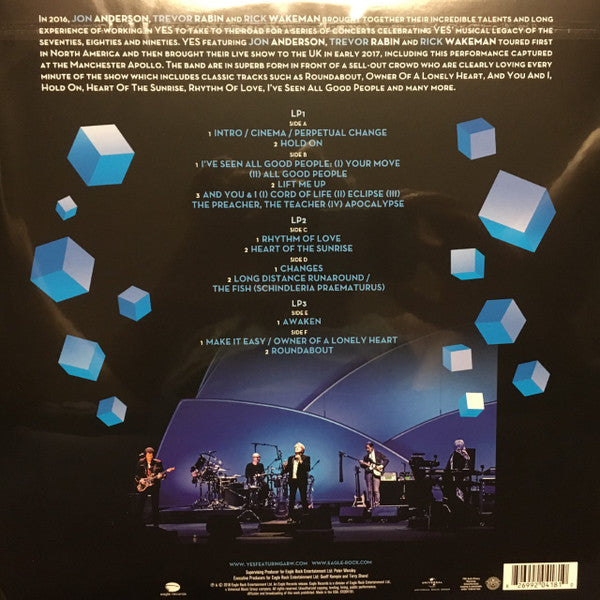 Yes Featuring Jon Anderson, Trevor Rabin, Rick Wakeman : Live At The Apollo (50th Anniversary) (3xLP, Album, Ltd, Ora)