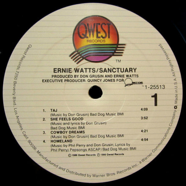 Ernie Watts : Sanctuary (LP, Album, All)