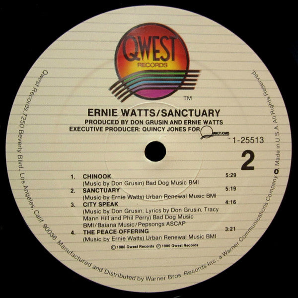 Ernie Watts : Sanctuary (LP, Album, All)