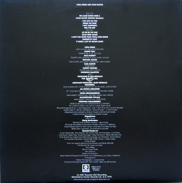 Lydia Pense & Cold Blood : Lydia Pense & Cold Blood (LP, Album)
