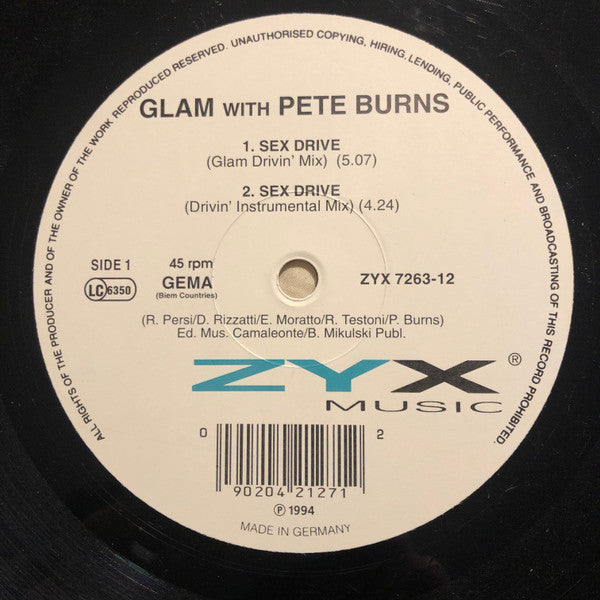 Glam With Pete Burns : Sex Drive (12")
