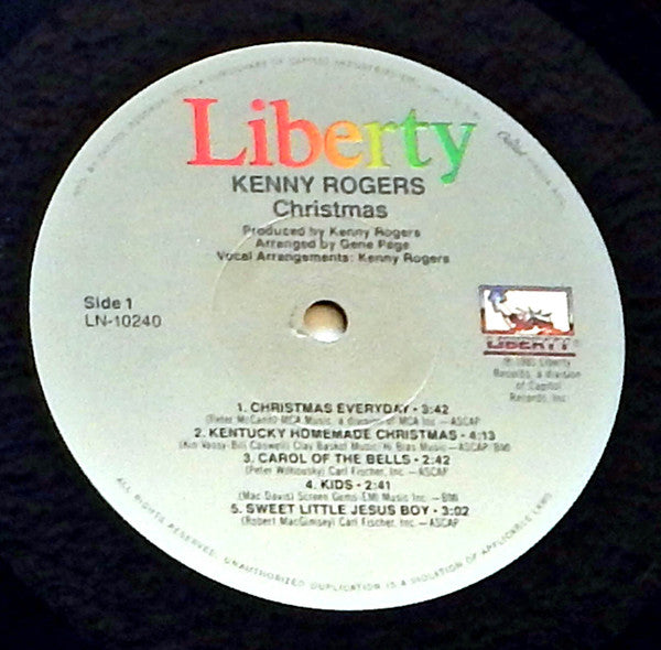 Kenny Rogers : Christmas (LP, Album, RE, Jac)