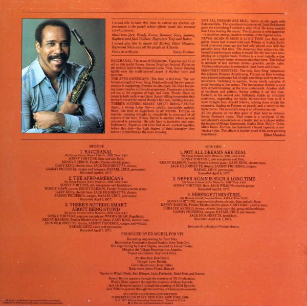 Sonny Fortune : Serengeti Minstrel (LP, Album, PR )