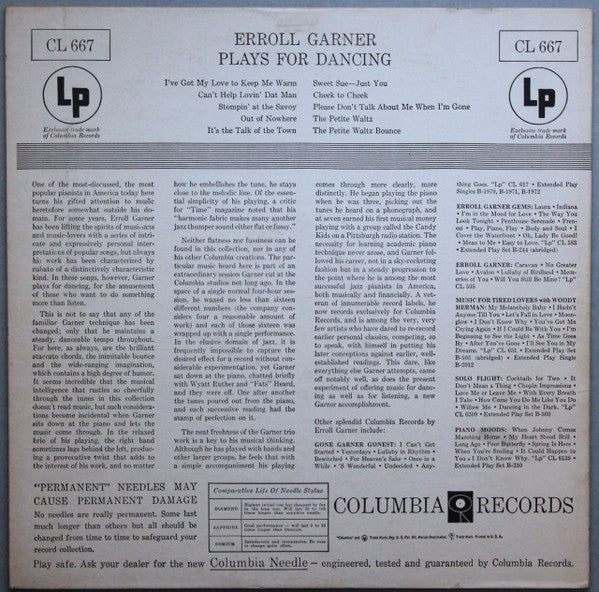 Erroll Garner : Plays For Dancing (LP, Album, Mono, RE, Hol)