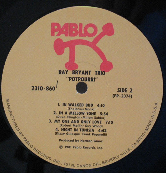 Ray Bryant Trio : Potpourri (LP)