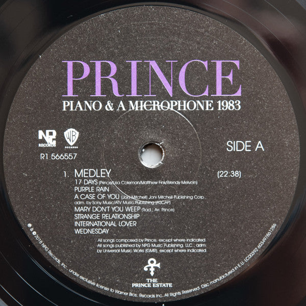Prince : Piano & A Microphone 1983 (LP, Album, 180)