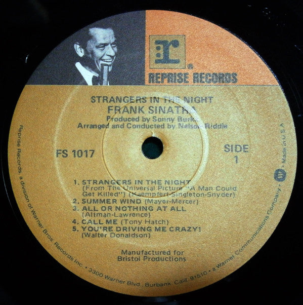 Frank Sinatra : Strangers In The Night (LP, Album, RE)
