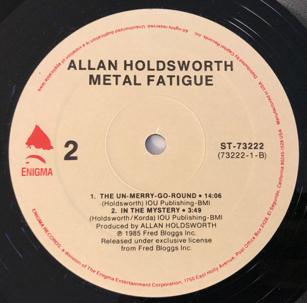 Allan Holdsworth With I.O.U. (3) : Metal Fatigue (LP, Album, RE, All)