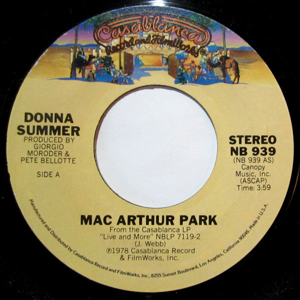 Donna Summer : Mac Arthur Park (7", Single, Styrene, Ter)