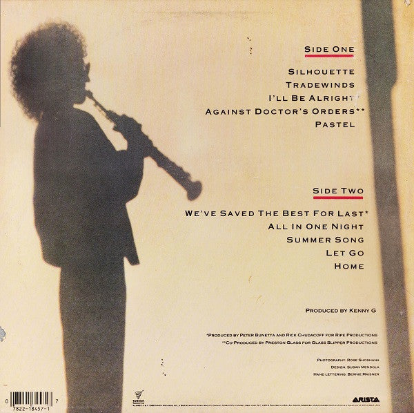 Kenny G (2) : Silhouette (LP, Album, Hau)
