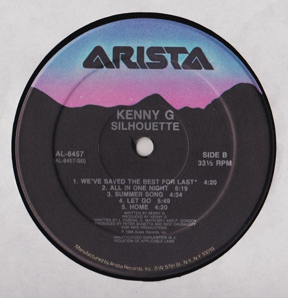 Kenny G (2) : Silhouette (LP, Album, Hau)