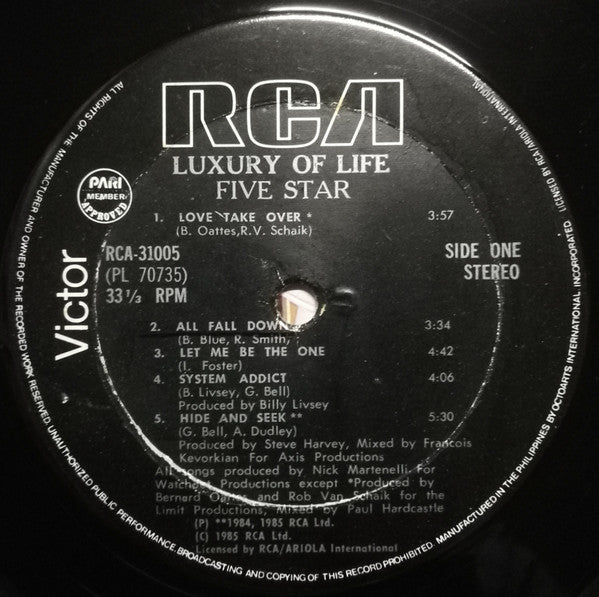 5 Star* : Luxury Of Life (LP, Album)