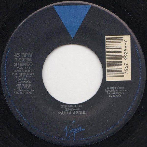 Paula Abdul : Straight Up (7", Single)