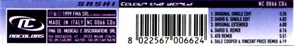 Sash! With Special Appearance Of Dr. Alban : Colour The World (CD, Single)