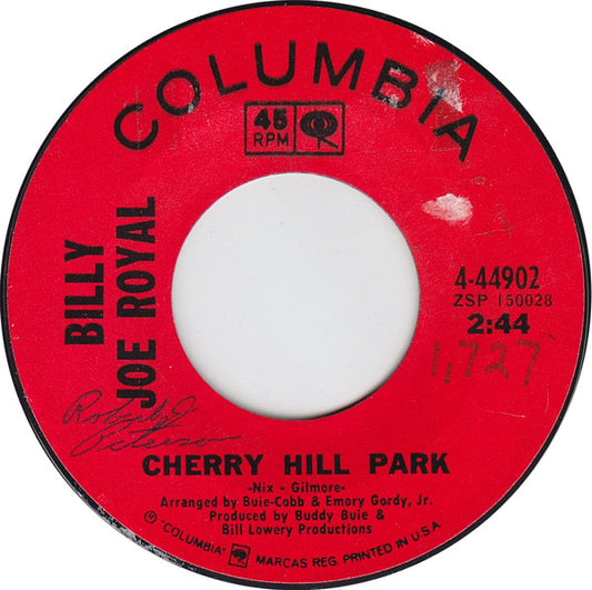 Billy Joe Royal : Cherry Hill Park (7", Single, Mono, Styrene, Ter)