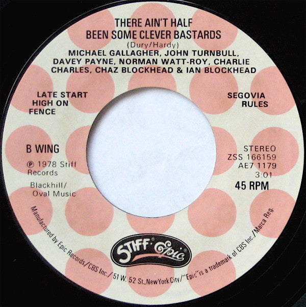 Ian Dury And The Blockheads : Hit Me With Your Rhythm Stick (7", Single, Styrene, San)