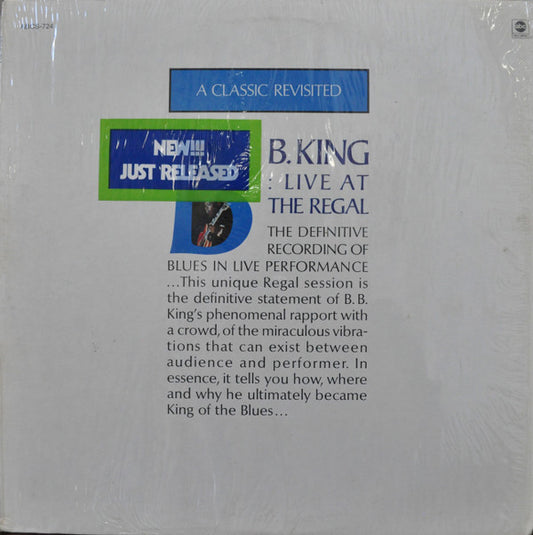 B.B. King : Live At The Regal (LP, Album, RE)