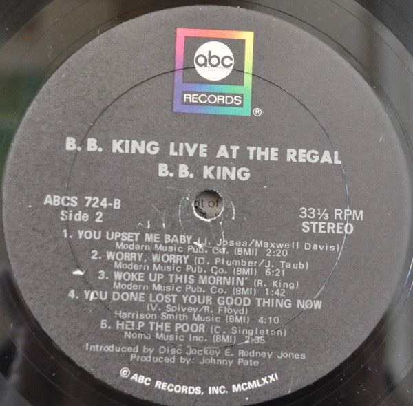 B.B. King : Live At The Regal (LP, Album, RE)