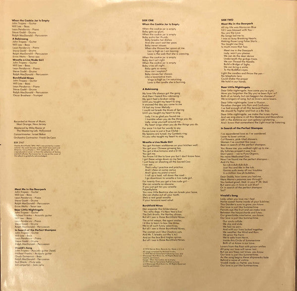 Michael Franks : Burchfield Nines (LP, Album, Los)