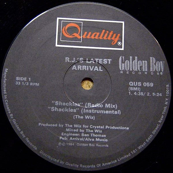 R.J.'s Latest Arrival : Shackles (Radio Mix) (12")