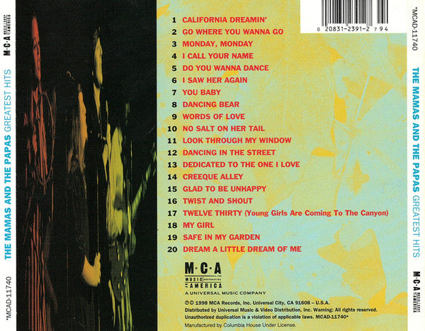 The Mamas & The Papas : Greatest Hits (CD, Comp, Club, RM)