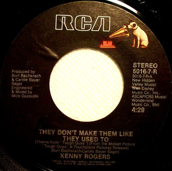 Kenny Rogers : They Don't Make Them Like They Used To (7")