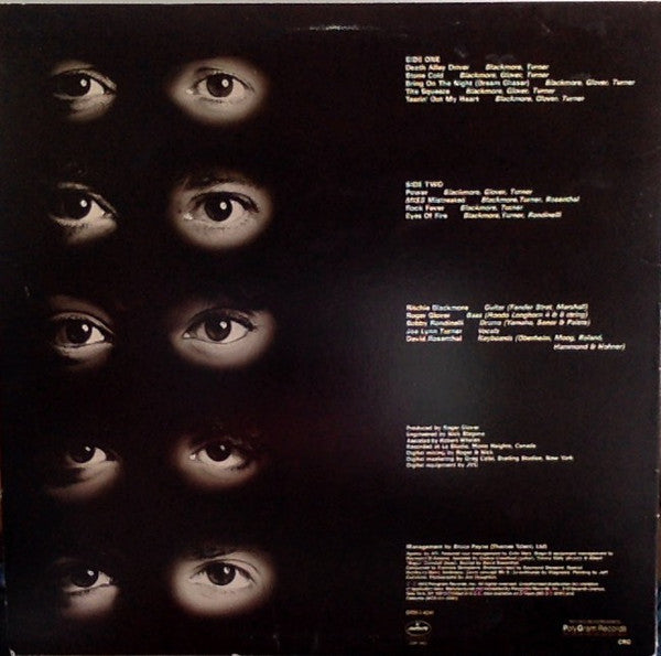Rainbow : Straight Between The Eyes (LP, Album, Club, CRC)