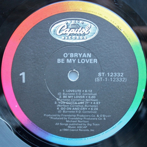 O'Bryan : Be My Lover (LP, Album, Win)