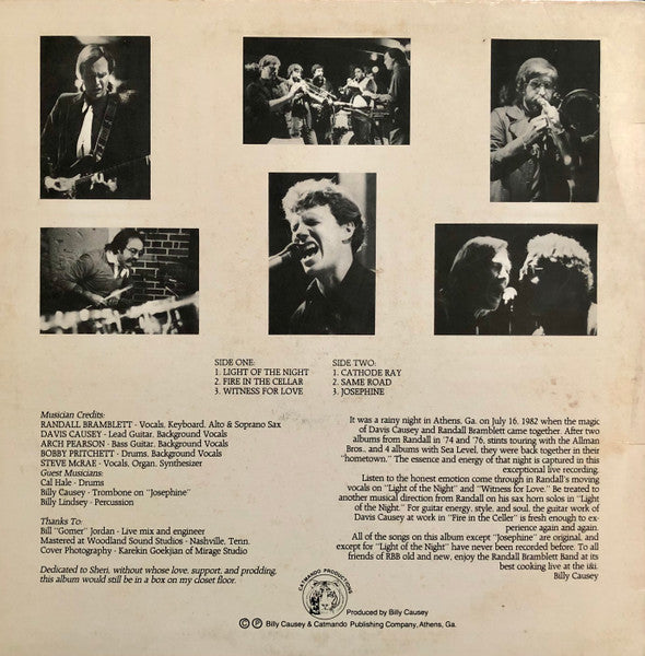 Randall Bramblett Band : Live At The I&I (LP, Album)