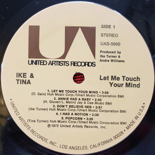 Ike & Tina Turner : Let Me Touch Your Mind (LP, Album, Fol)