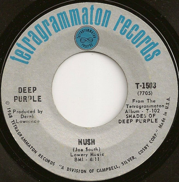 Deep Purple : Hush (7", Single, Styrene, Ter)