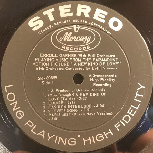 Erroll Garner With Full Orchestra Conducted By Leith Stevens : Playing Music From The Paramount Motion Picture "A New Kind Of Love" (LP, Album)